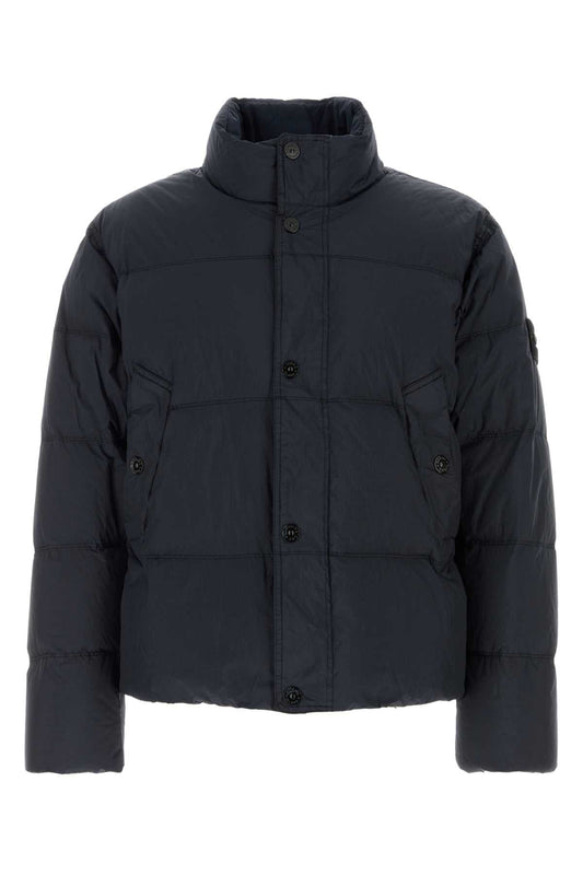 Stone Island Quilted Down Down Jacket — Navy