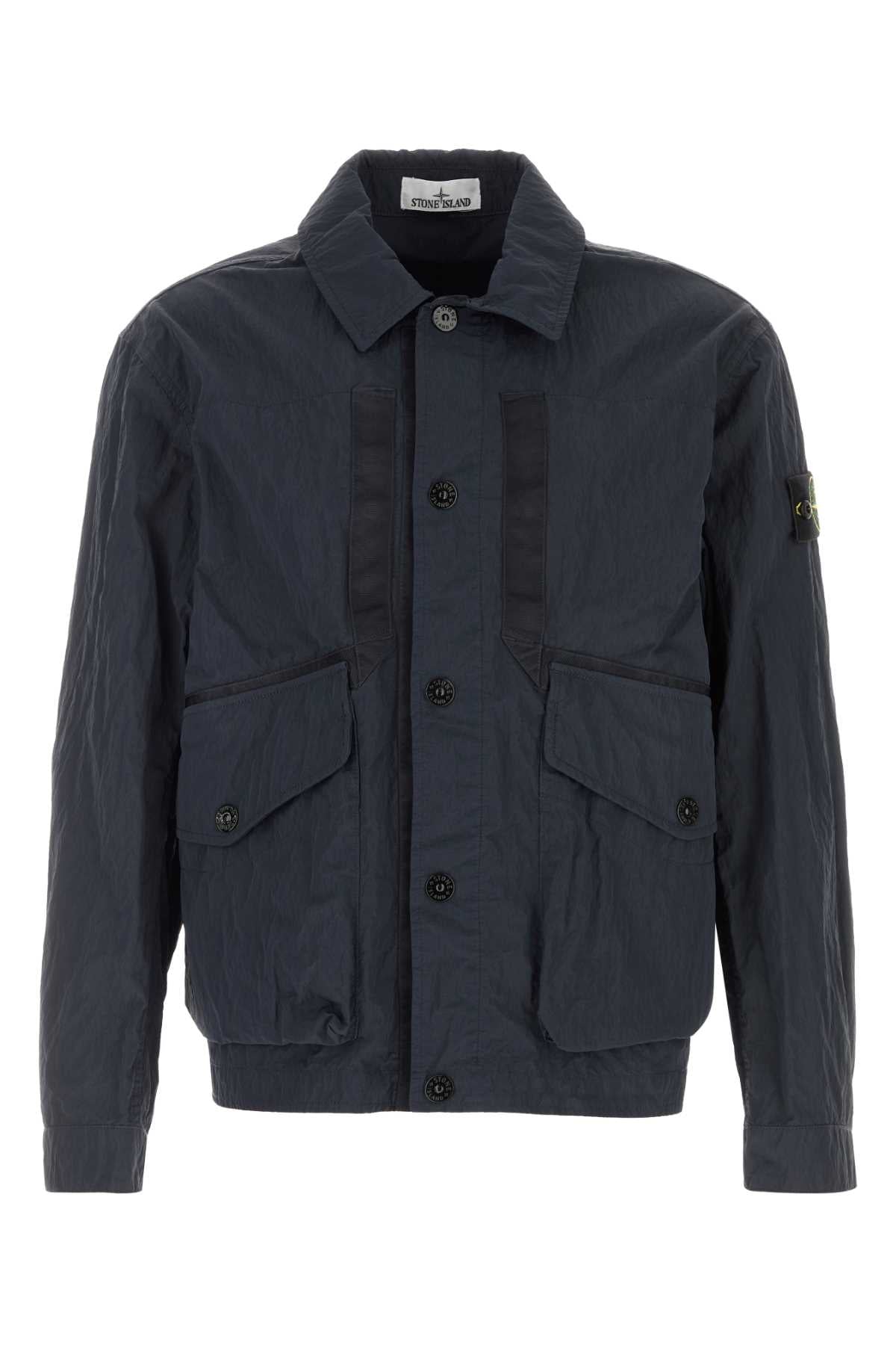Stone Island Nylon Overshirt Jacket — Blue