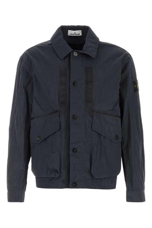 Stone Island Nylon Overshirt Jacket — Blue