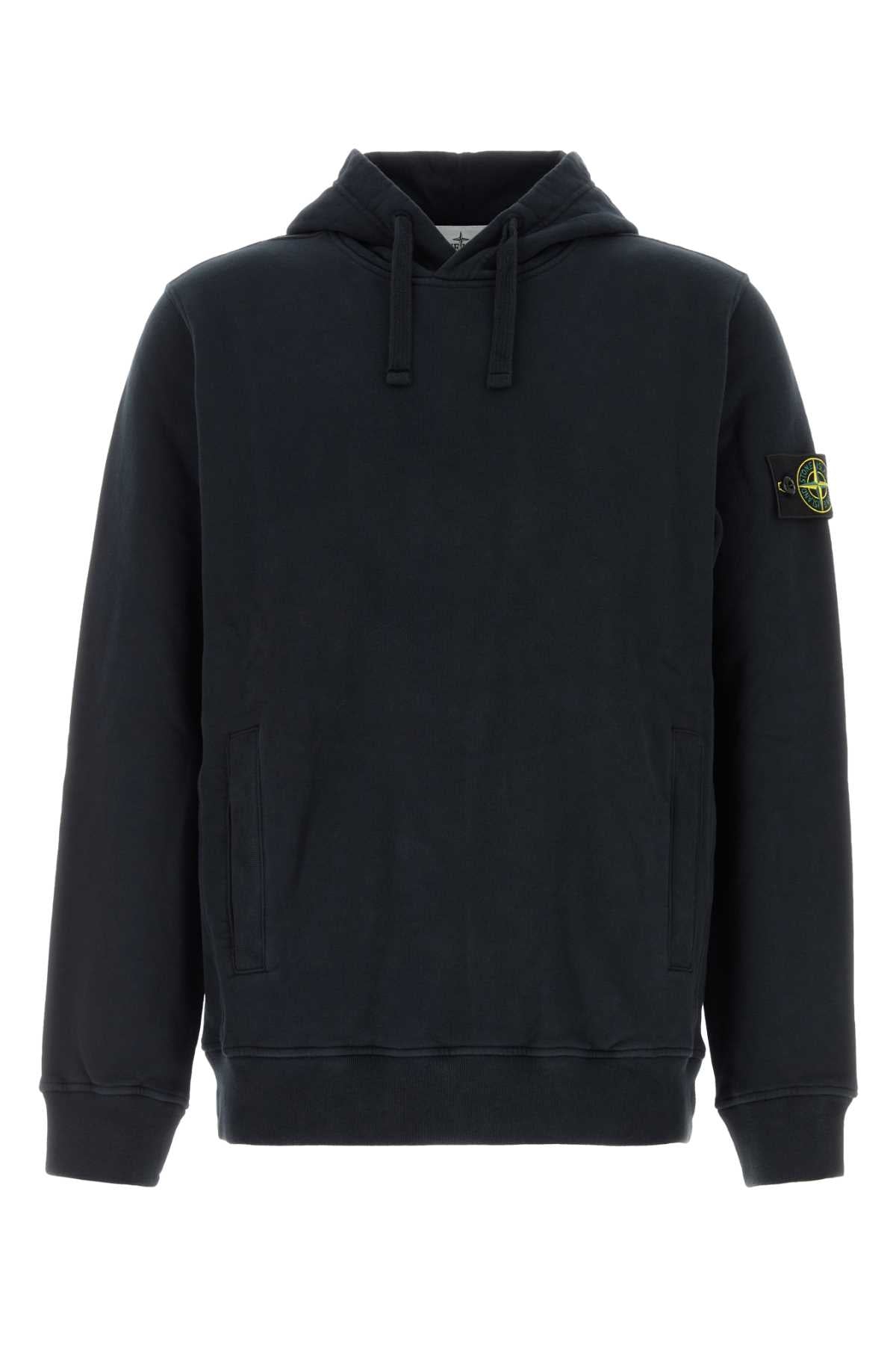Stone Island Logo-Patched Cotton Sweatshirt — Navy
