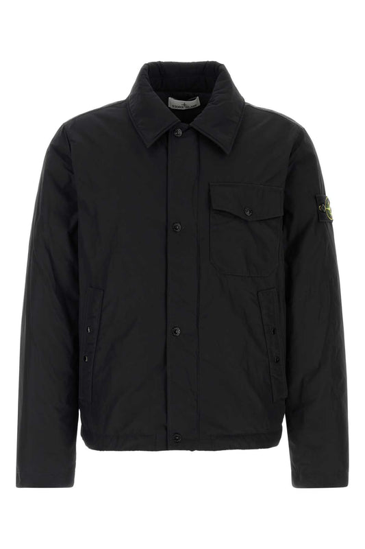 Stone Island Down-Filled Down Jacket — Black