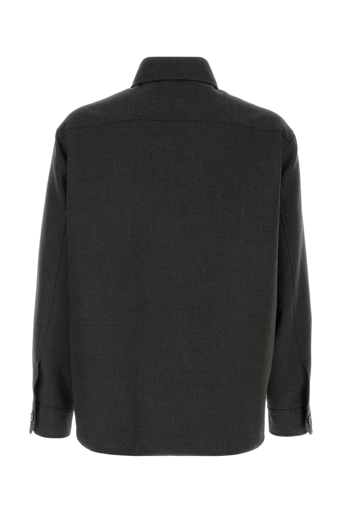 Valentino Garavani Vgold Overshirt — Gray