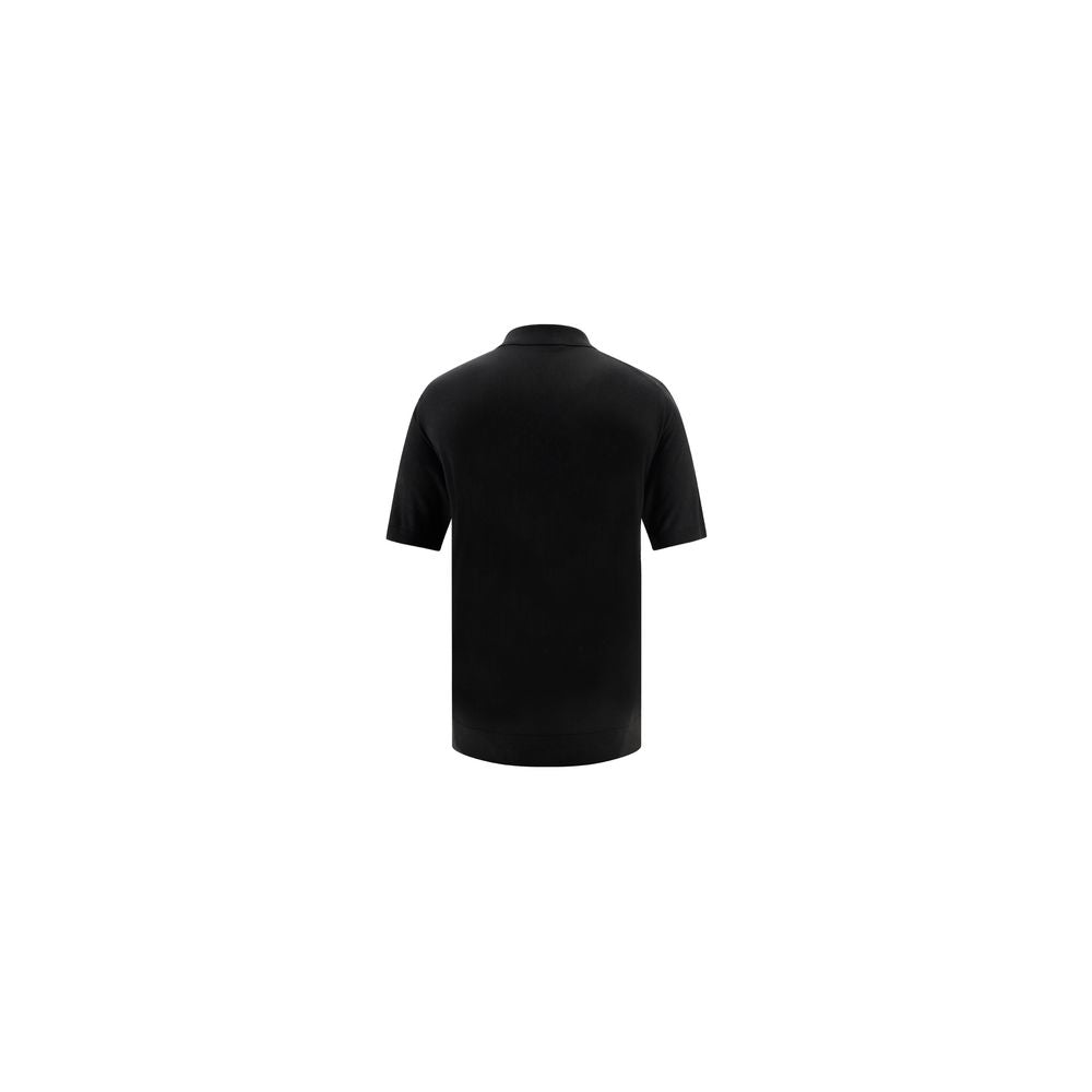 Prada Virgin Wool Polo Shirt — Black