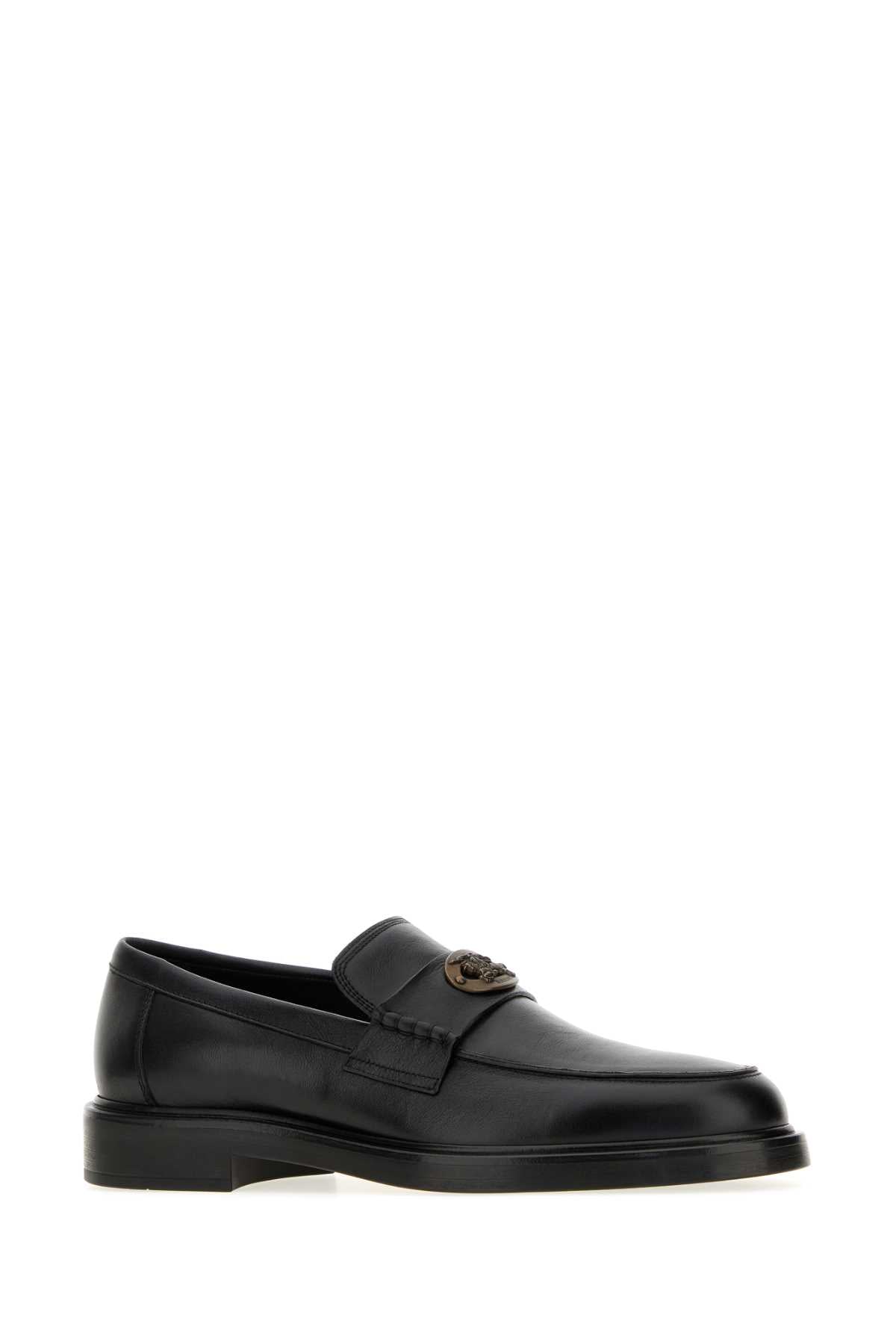 Burberry Calf Grain Leather Loafer — Black