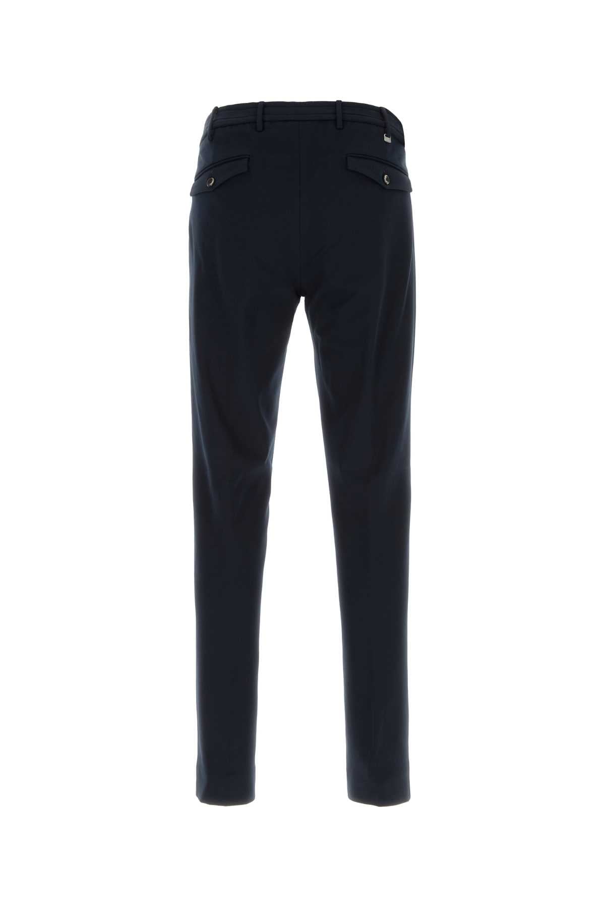 Pt Torino Stretch Viscose Blend Trousers — Navy
