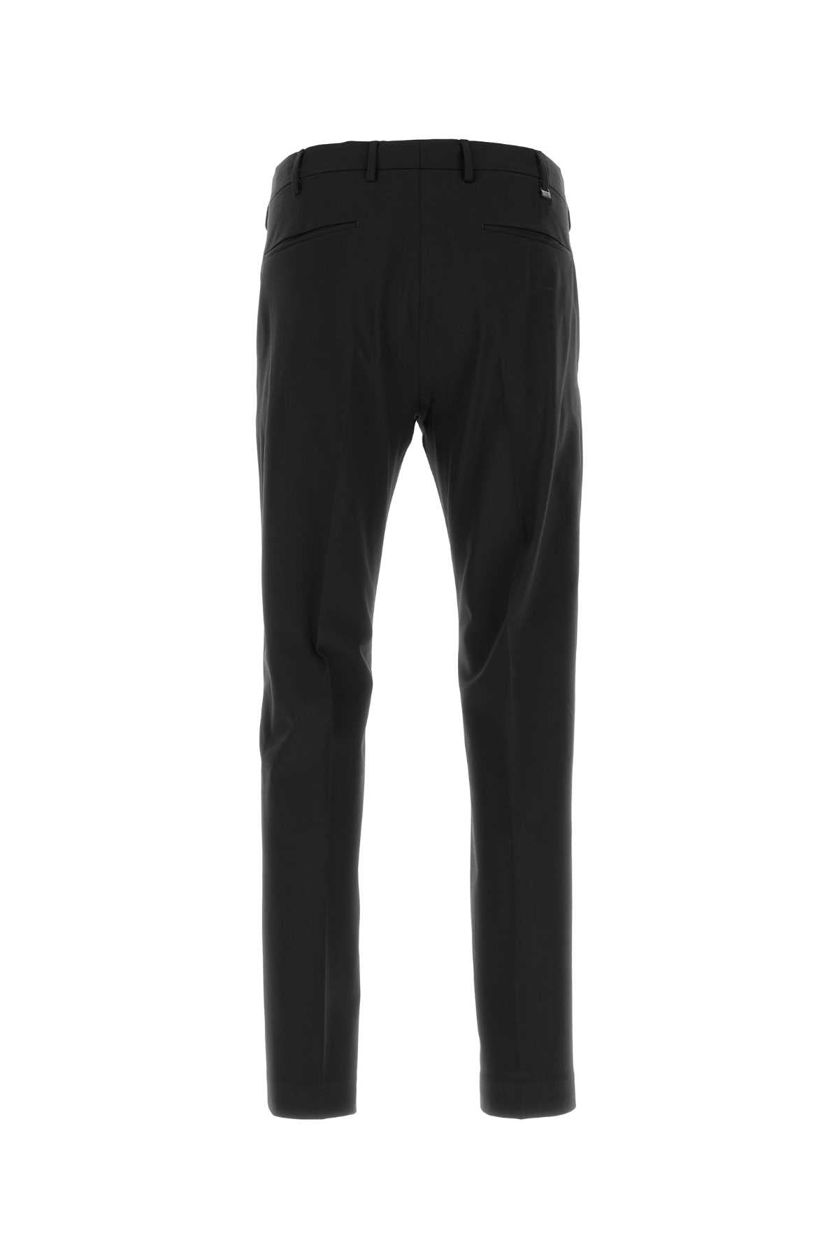 Pt Torino Stretch Wool Trousers — Black
