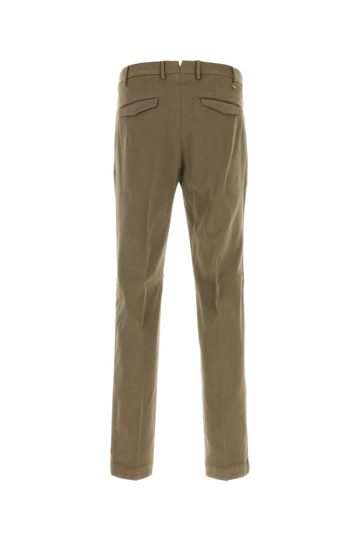 Pt Torino Stretch Cotton Trousers — Green