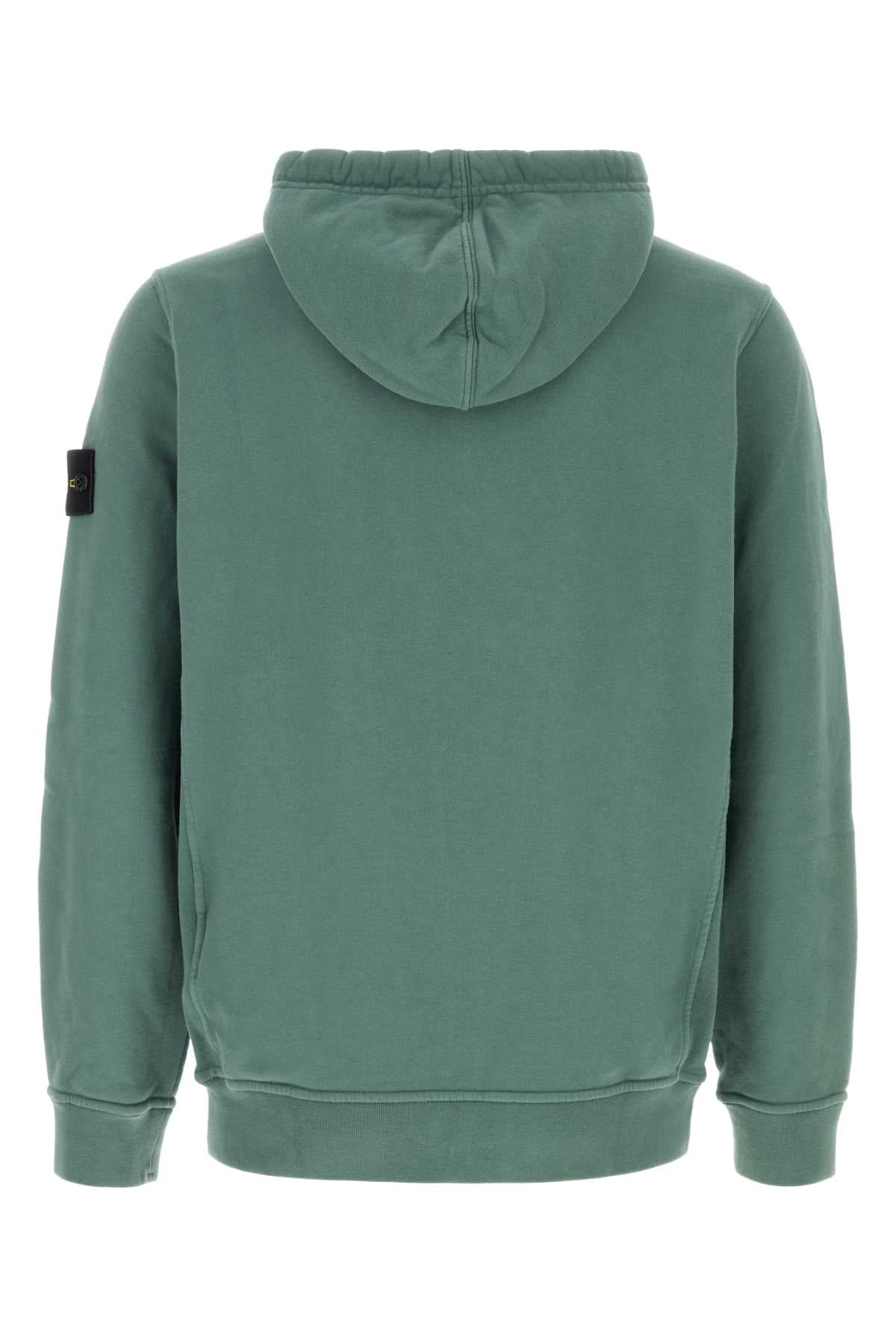 Stone Island Cotton-Jersey Hoodie — Green