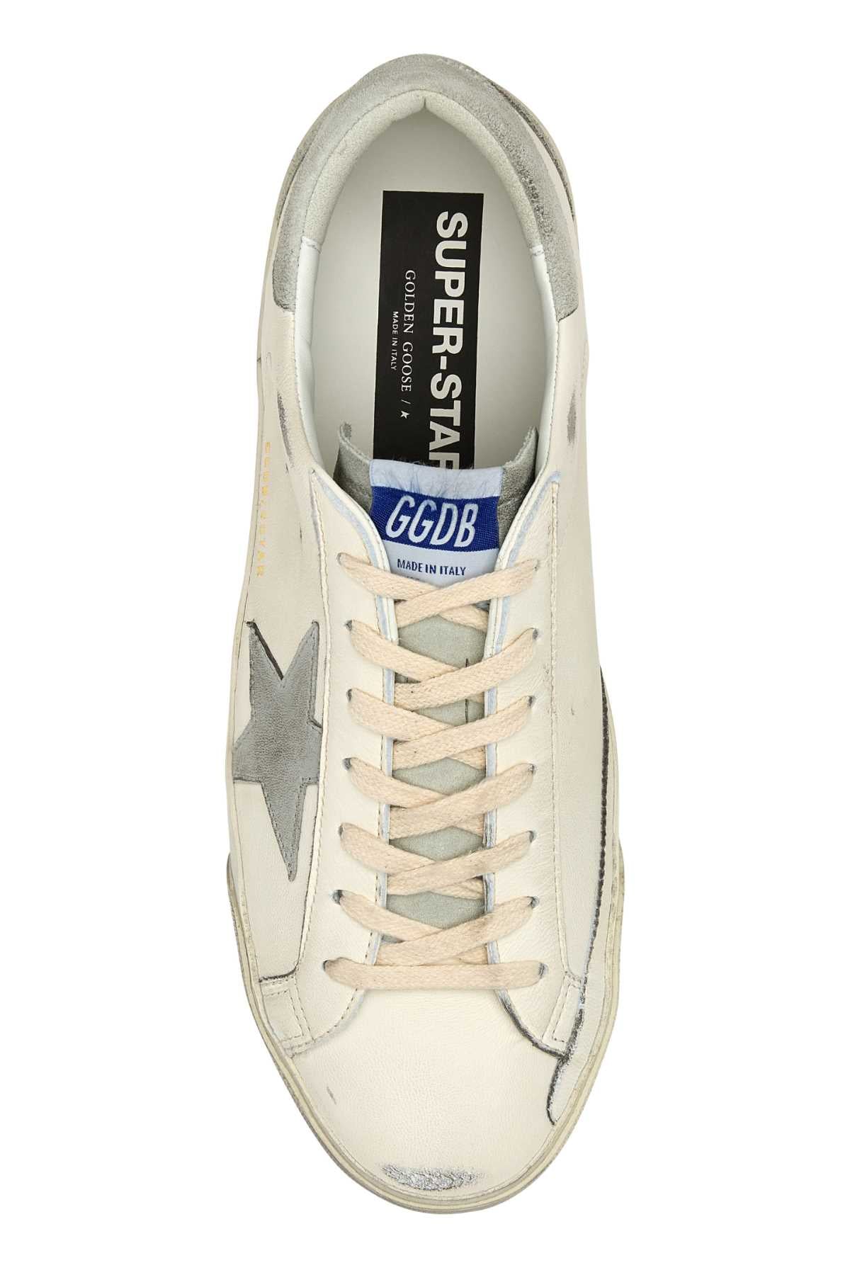 Golden Goose Deluxe Brand Leather & Suede Low-Top Sneaker — White