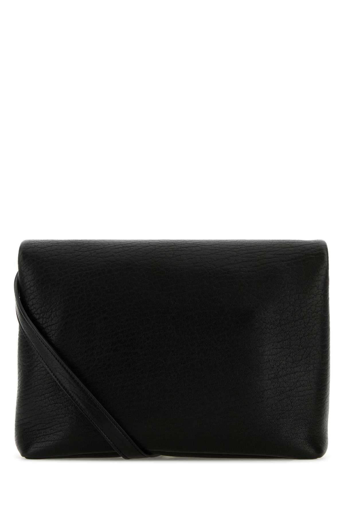 Saint Laurent Quilted Leather Clutch — Black