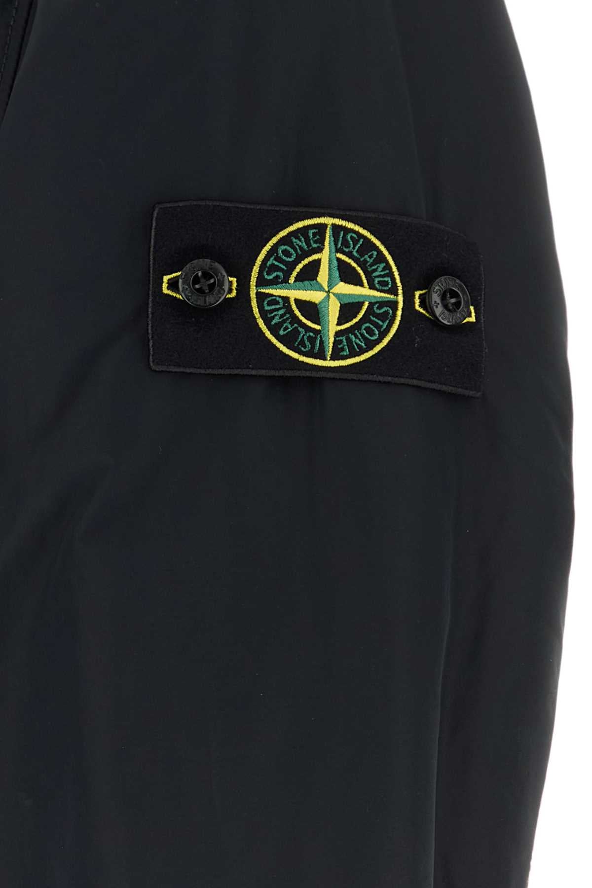 Stone Island Hooded Down Down Jacket — Black