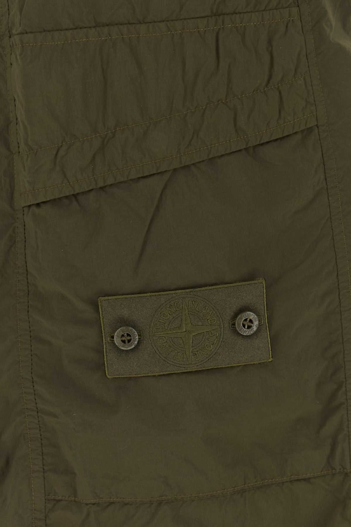 Stone Island Nylon Cargo Cargo Pants — Green