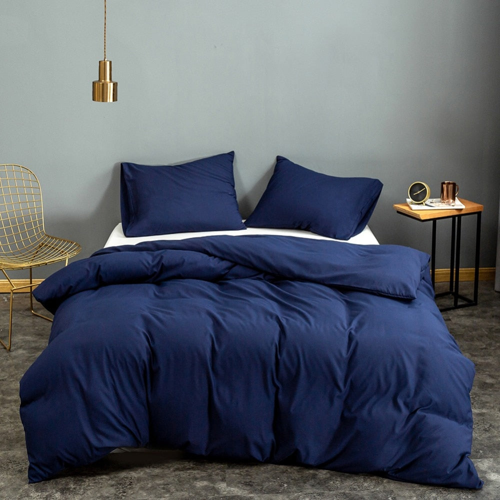 1pc Duvet Cover Queen Size Black Color Bedclothes Comforter Cover King edredom Microfiber Quilt Cover(without pillowcase